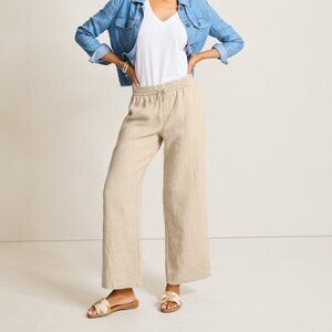 Tommy Bahama Two Palms High-Rise Linen Easy Pants - Size XS